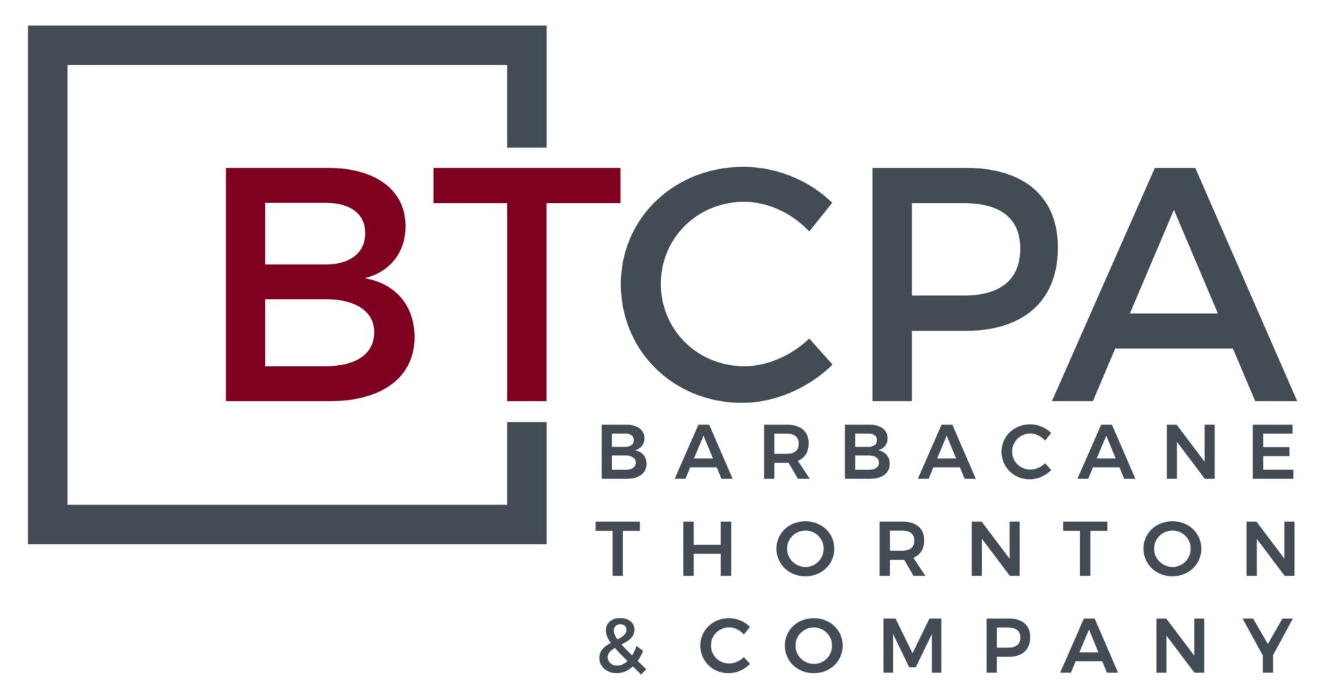 BTCPA logo with Barbacane Thornton & Company written in bold gray and red text.